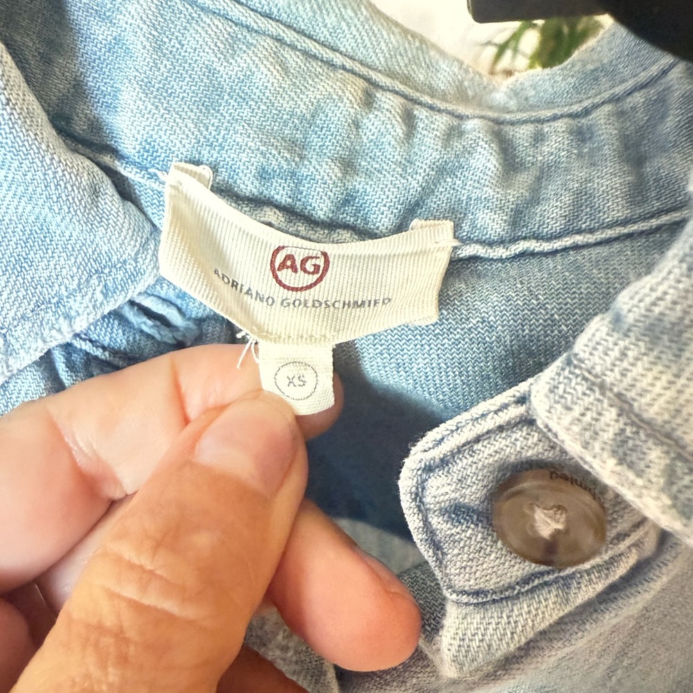 AG Adriano Goldschmied Light Blue Denim Shirt - Picture 6 of 10